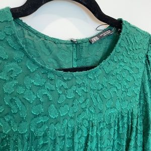 Green Zara Babydoll dress S